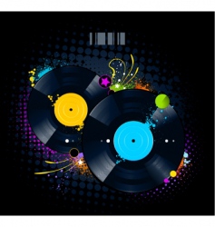 Vinyl disc graffiti vector image