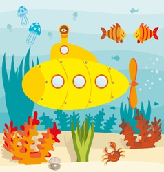 Submarine vector image