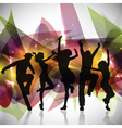 Silhouettes of people dancing vector image