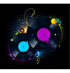 Vinyl disc graffiti vector image