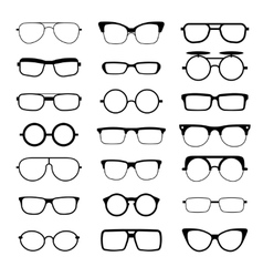 Sunglasses eyeglasses geek glasses different vector image
