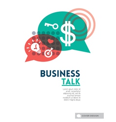 Business talk bubble speech concept vector image
