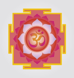Om Yantra design vector image