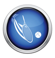 Tennis racket hitting a ball icon Tennis racket hitting a ball icon vector image