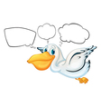 A pelican with empty callouts vector image