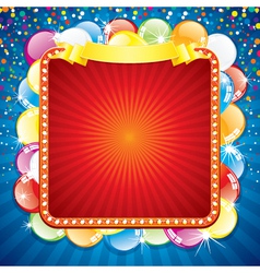 Colorful festive billboard vector image