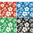 Hibiscus flower seamless fabric textile vector image
