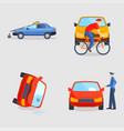 Car crash collision traffic insurance safety vector image