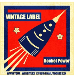 Retro Rocket vector image