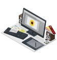 Visual artist workplace vector image