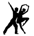 Pair dancing isolated on white background vector image
