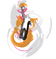 Basketball player in action vector image