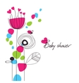 Happy floral baby shower vector image