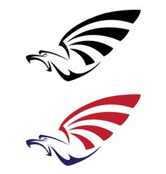 Set eagle vector image