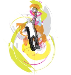 Basketball player in action vector image