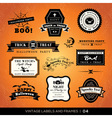 Vintage Halloween labels and frames vector image