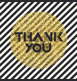 Thank you invitation card design template vector image