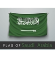 FLAG OF Saudi Arabia battered hung on the wall vector image
