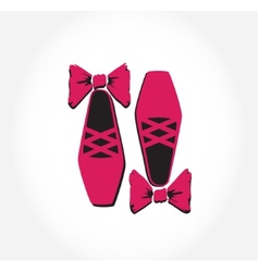 Pink ballet pointes shoes Pink ballet pointes shoes vector image