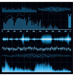 Sound waves music background vector image