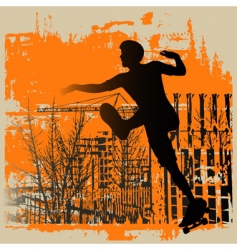 Skate boy grunge vector image