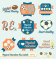 Vintage Physical Education Class Labels and Icons vector image