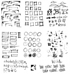 Pen scribbles vector image
