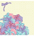 Gift boxes with ribbon vector image
