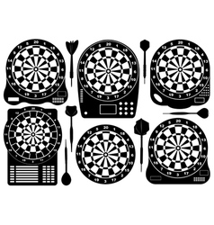 Set Of Electronic Dartboards vector image