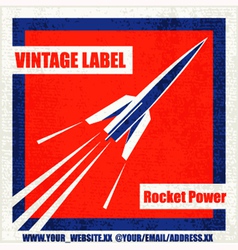 Retro Rocket vector image