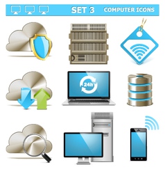 Computer Icons Set 3 vector image