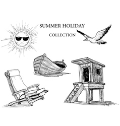 Summer icons vector image