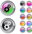 Tools multicolor round button vector image