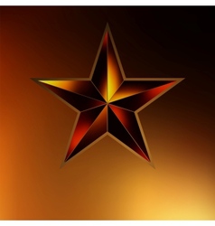 Gold star vector image