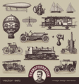 Vintage means of transportation vector image