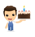 Funny cartoon mechanic vector image