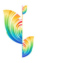Flayer design with colored elements on white Flayer design with colored elements on white vector image