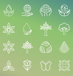 Ecology and organic icons Ecology and organic icons vector image