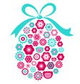 Easter floral egg vector image