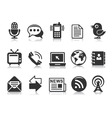 Communication icons vector image