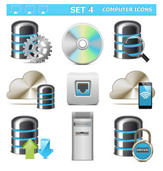 Computer Icons Set 4 vector image