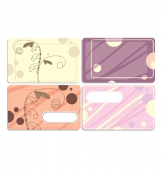 Set of cute business cards vector image