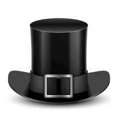 Black Top Hat With Metallic Buckle Black Top Hat With Metallic Buckle vector image