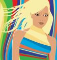 Party girl vector image