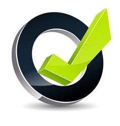 Correct tick icon vector image