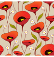 Poppies background vector image