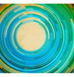 Retro blue swirl shape abstract background vector image