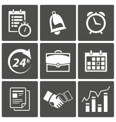 Business Time icons vector image