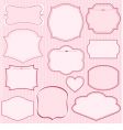 Set of pink frames vector image