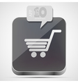 Shopping app icon vector image